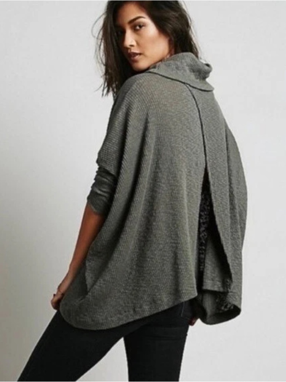 Free People Beach World Traveler Pullover Cowl Neck Top